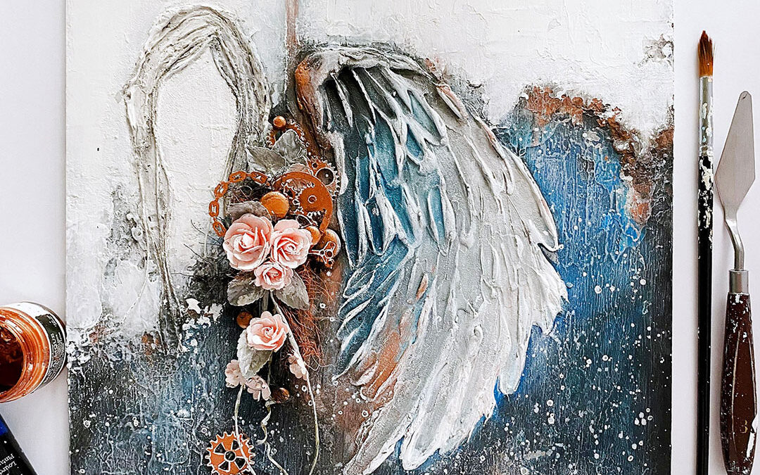 Broken Angel – Mixed Media Canvas with Jaya Raghuvanshi
