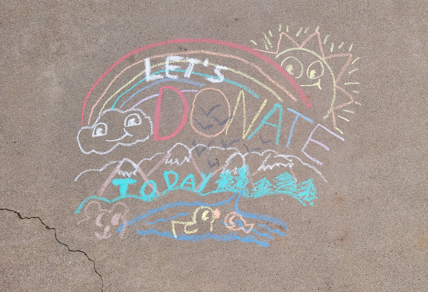 DonateTodayChalkArt